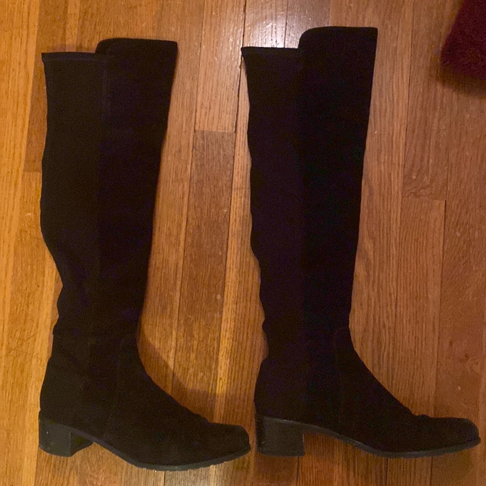 Stuart Weitzman Reserve Black Suede boot size 9